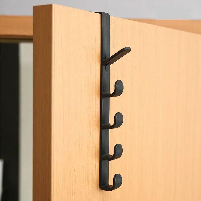 1Pcs Bedroom Door Hanger Clothes Hanging Rack Over The Door Plastic Home Storage Organization Hooks Purse Holder for Bags Rails