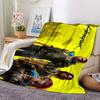 Cyberpunk Future Cityscape Blanket Soft Throw Blanket For Home Bedroom Bed Sofa Travel Office Solid Christmas Blanket