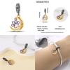 100% Real S925 Silver Moon Black Cat Charms Fit Qikaola Bracelet&Bangle For Women Birthday Fine Jewelry Gift