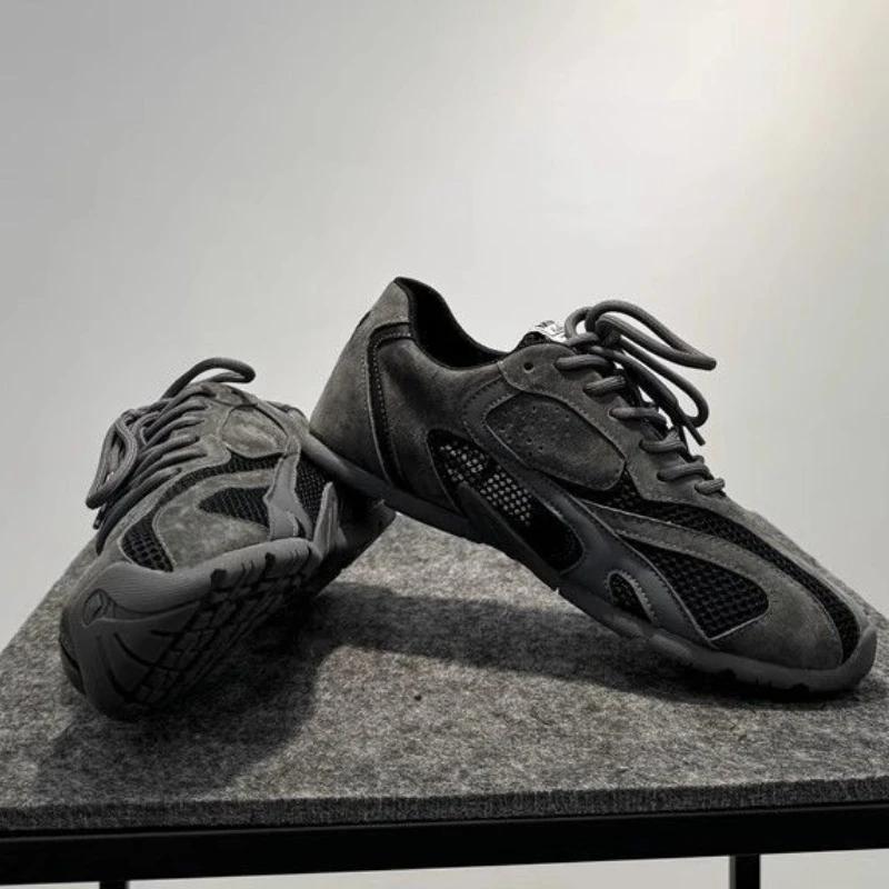 Brand Men's Sneakers Breathable Casual Shoes for Men Lace Up Flat Shoes Luxury Soft Sole Running Shoes Men Walking Shoe