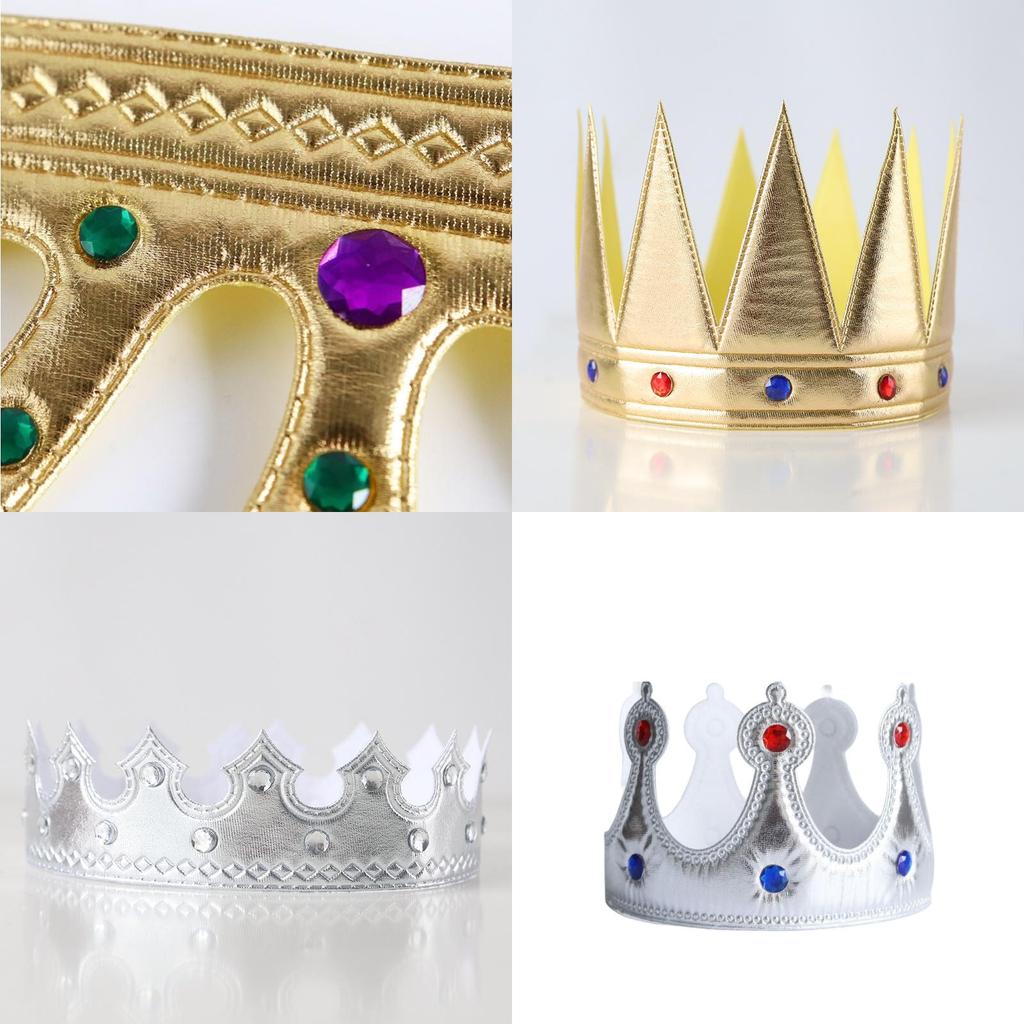 Stylowa złota korona dla dzieci idealna na Halloween i przyjęcia urodzinowe