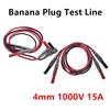 P1032/P1033 4mm 1000V 15A Multimeter Silicone Wire Cable Banana Plug Test Line Injection Molded Straight/Right Angle