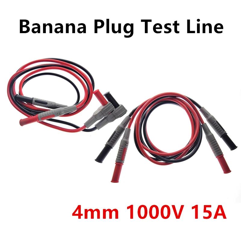 P1032/P1033 4mm 1000V 15A Multimeter Silicone Wire Cable Banana Plug Test Line Injection Molded Straight/Right Angle