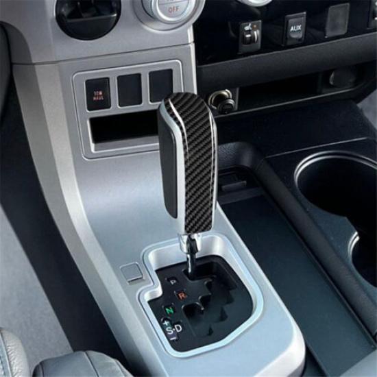 Carbon Fiber Interior Gear Shift Knob Cover Trim For Toyota Tundra/Sequoia