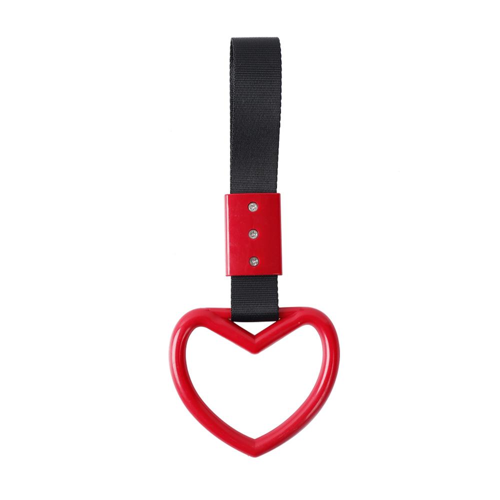 Car JDM Round Heart Pendant Handle Hand Strap  Rear Bumper Warning Hanging Oranament Car Train Bus Auto Decoration