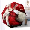 1pc Starry Night Santa: Automatic Opening Umbrella with Foldable Design, 8-Bone Iron Frame, Outdoor Use, Festive Gift for Fans, Travelers, Daily Use.H