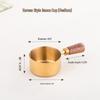 304 Stainless Steel Wooden Handle Sauce Measuring Cup for Western Cuisine