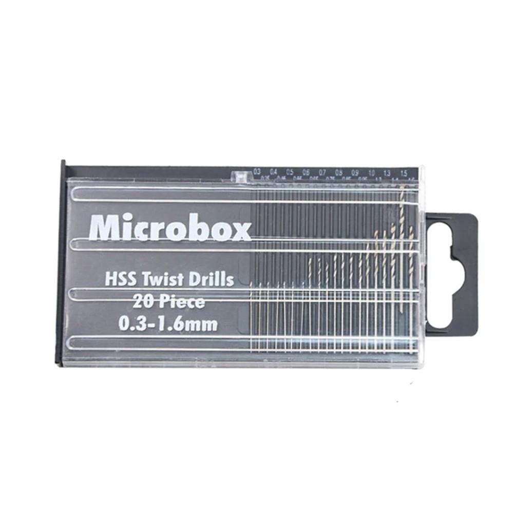 20Pcs Mini Drill HSS Bit Set For Rotary Tool Electric Tools Micro Drill Bits Set For Jewellery, Watch Repairing Drop Ship