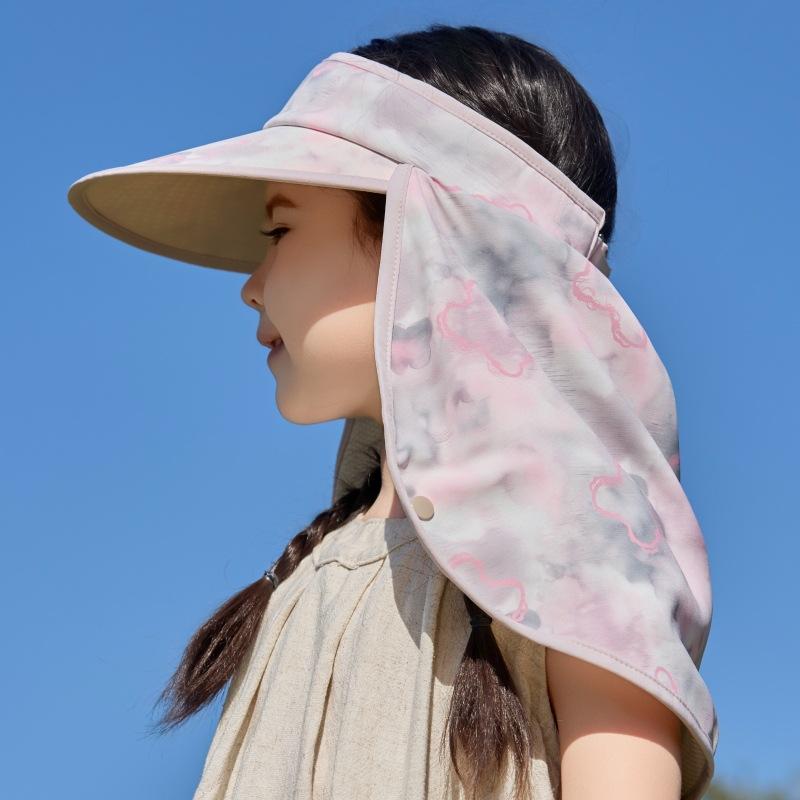 

Шляпа-ведро с пустым верхом для мальчиков и девочек, защита от ультрафиолета, большие поля, детская солнцезащитная шляпа Average size [48-54cm] (3-9 years old) светло-фиолетовый