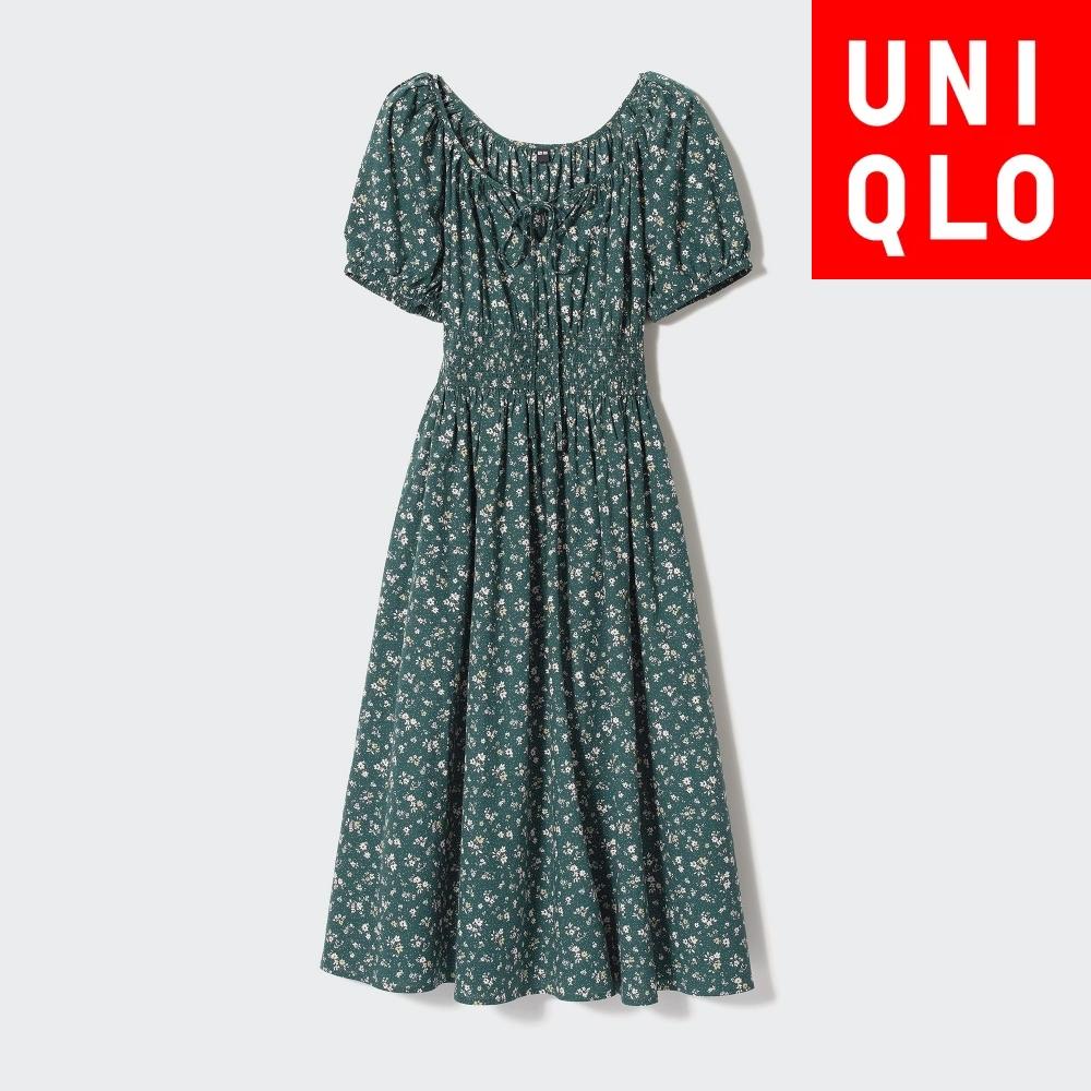 

Платье Uniqlo Japan с объемными рукавами, короткая длина