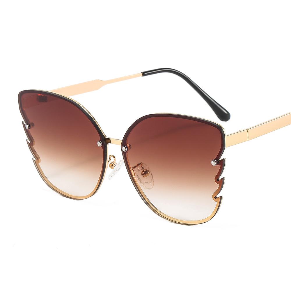 2024 Fashion Trend Eyeglasses Frames With Diamond Half Frame Manufacturers Big Frame Luxury Butterfly Sunglasses Women