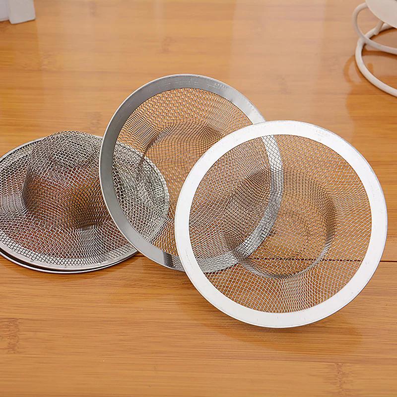 2Pcs Stainless Steel Bathroom Drain Filter Net Screening Sink Drain Strainer Shower Hair Catchers Stoppers Kitchen Accessories