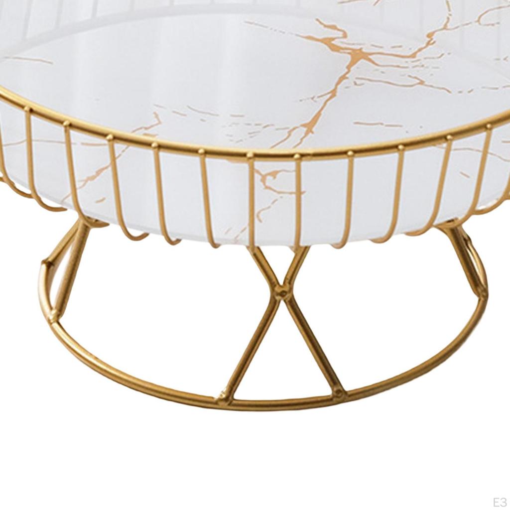 Goldener Obst- und Kuchenhalter aus Metall mit Eisendraht für die Arbeitsplatte, für Gemüse und Brot, handgefertigt