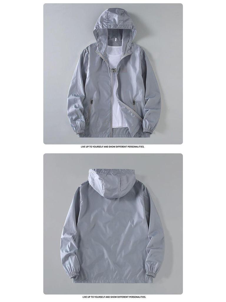 Men's Windproof UV Protection Hooded Jacket - Cool, Breathable, Summer Style