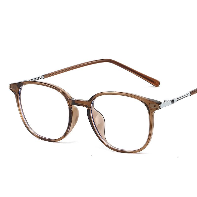 Square Frame Glasses for Women: TR90 Metal, Anti-Blue Light, Prescription/Non-Prescription Lenses, Slimming Design for Large Faces, No Makeup Style