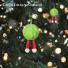 Bowknot Little Plush Ball Christmas Decoration Hanging Plush Ball Festive Atmosphere Display.