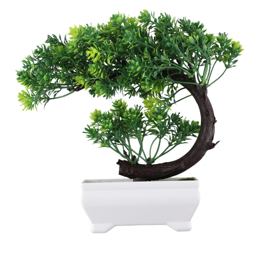 Bonsai Simulation Artificial Plants Flowers In Pots Home Office Fake Tree Decor