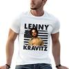 Retro Amerikansk Flagga Lenny Kravitz Musikpresent T-shirt Byggarbete T-shirt