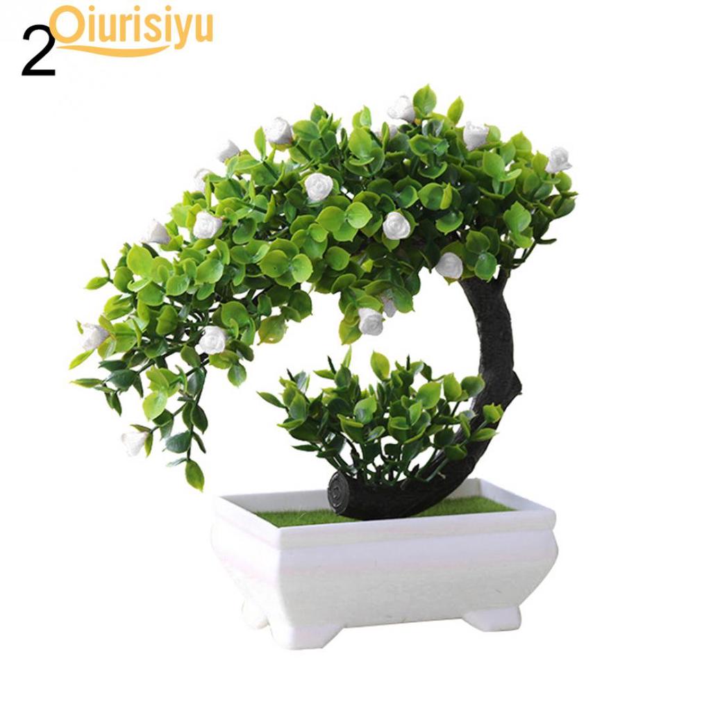 Plant Bonsai Fake Flower Potted Ornament Home Hotel Garden Decor Gift