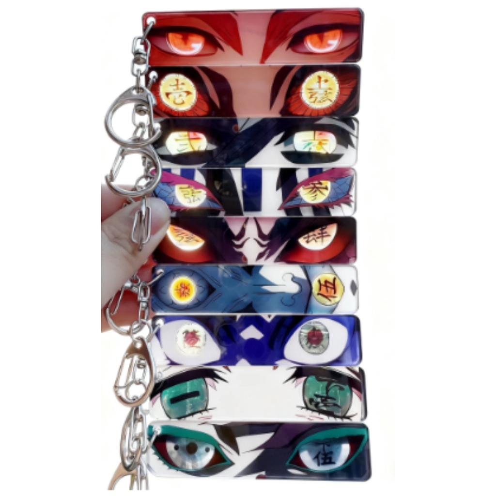 Colgante Llavero Anime Demon Slayer Kimetsu No Yaiba Kamado Tanjirou Doble Cara HD Colgante de Bolsa Regalo Para Fans Accesorios Cosplay Regalo de Joyería
