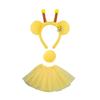 Animal Bear Costume Accessories with Bear Ears Headband Tail and Tutu Skirt for Kids Halloween Cosplay Party Props