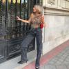 Leopard Print Asymmetrical Slim Fit Pleated Mesh Jumpsuits Women Sexy Rompers Street Fashion Sleeveless Women Bodysuits Casual Elegant Jumpsuit 26143