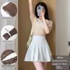 All-Matching Pleated Skirt Women's Summer Short Pantskirt High Waist Slim Looking 2024 New Preppy Style Plus Size A- line Skirt