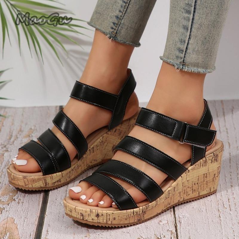 Fashion New Platform Women Sandals Summer Peep Toe Roman Wedge Sandals Women Large Size36 43 Casual Shoes for Women Sandalias De Mujer