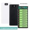 8*18650 Battery Charge Storage Box LCD Battery Power Bank Case 5V Dual USB Type C Battery Holder Box Without Battery