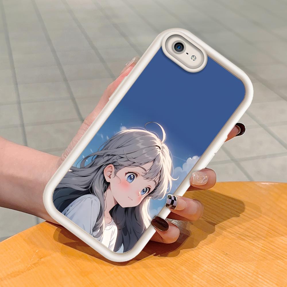 Mäkký silikónový štvorcový rebrík so vzorom tlače Kryt telefónu Plný kryt fotoaparátu Ochranné gumené puzdro odolné voči nárazom pre iPhone Infinix Tecno OnePlus