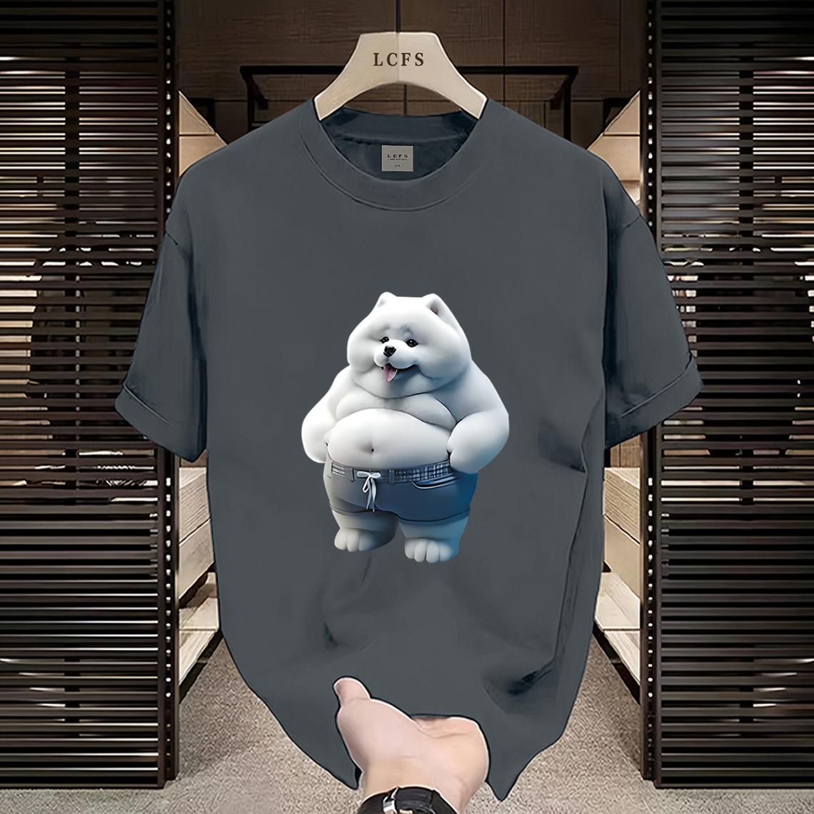 

Круглый вырез с коротким рукавом мужская модная брендовая летняя футболка корейская версия приталенная модная универсальная футболка топ 5XL серый