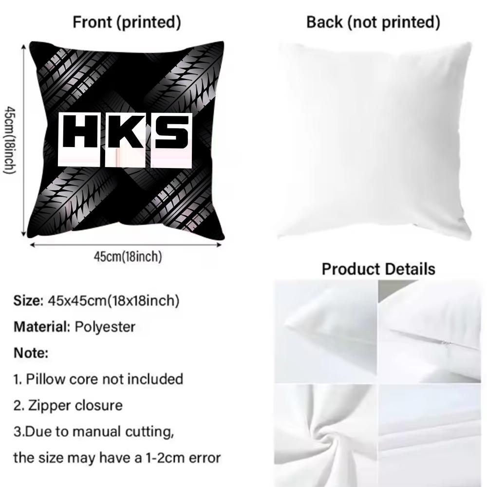 Fashion H-HKS-S Logo Cushion Cover Pattern Printed Pillowcase for Living Room Sofa Cushion Cover & Bedroom Decor