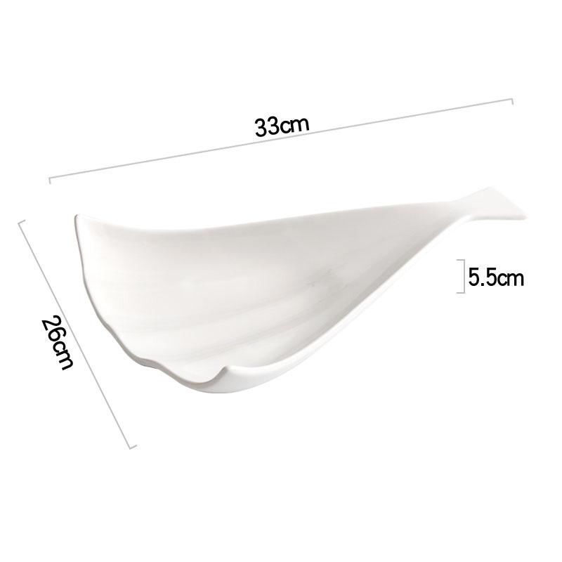 Ceramic Irregular Fan Shaped Plate Creative Dessert Plate Sushi Plates Snack Plates Molecular Cuisine Specialty Tableware