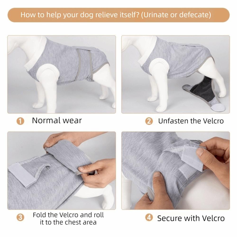 Adjustable Dog Sterilization Suit Anti-Licking Sleeveless Dog Sanitary Pants Breathable Comfortable Dog Recovery Suit Daily Wear