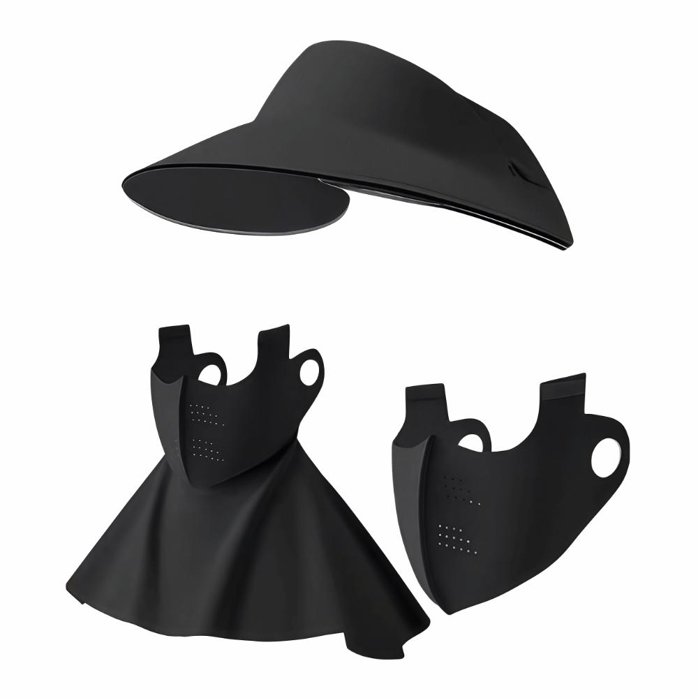 Ice Silk Material Full Face Cover UV Protection Sunscreen Hat Mask New Sun Cap and Mask  Summer Use