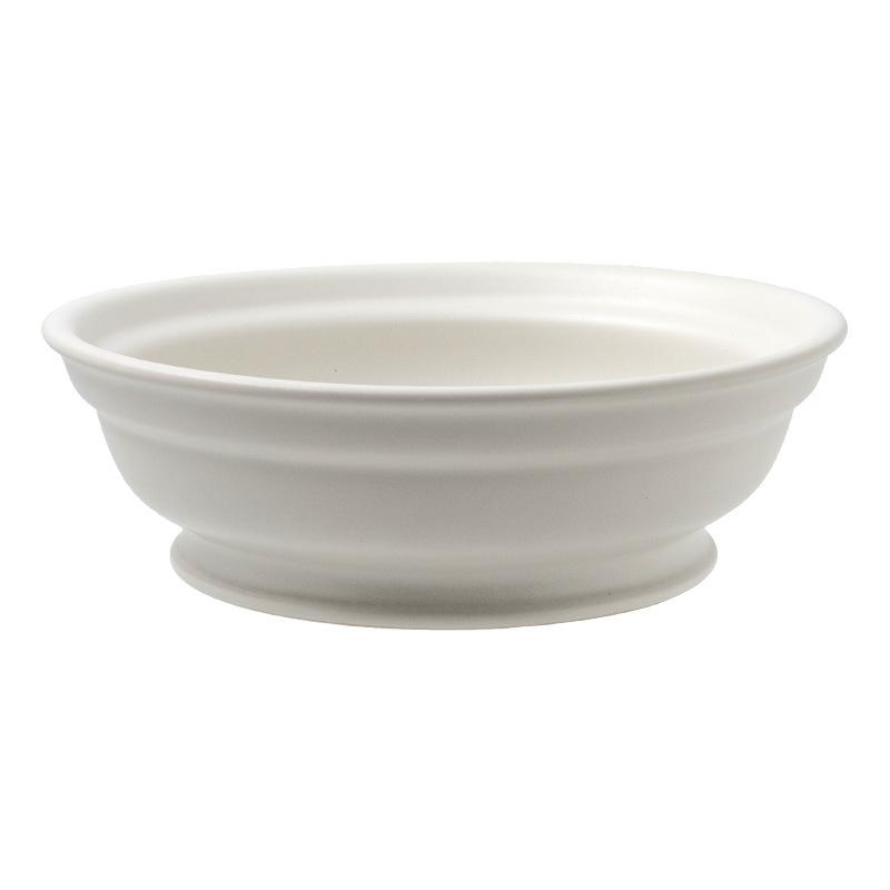 Thick Large Bowl Soup Bowl Solid Color Tableware Ceramic Bowl Household Round Large Vegetable Bowl Restaurant Ramen Bowl Deep Bowl