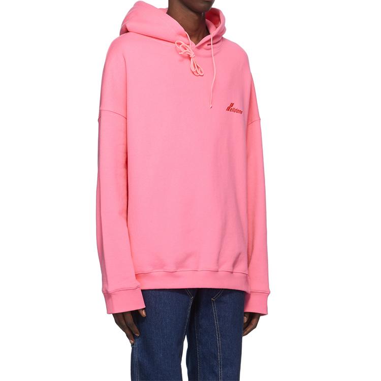 WE11DONE Sweatshirts Unisex Pink Hooded Moderate Regular WD-TP4-20-708-U-PK