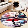 Custom Name Harley Quinn Printed Round Rug Carpet Chair Rug Area Rug Entryway Doormats,for Office Chair Living Room Bedroom Kitchen Room.