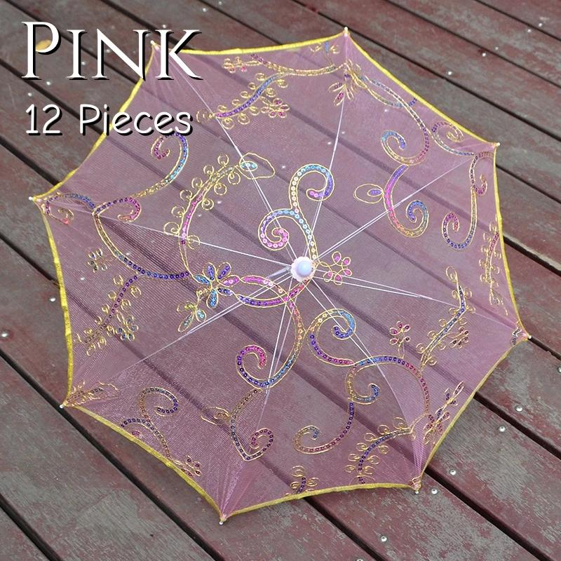 6-11Pcs White Lace Umbrellas for Wedding 19.7" Vintage Parasols Lace Decorative Umbrellas Wedding Bridal Baby Shower Party Props