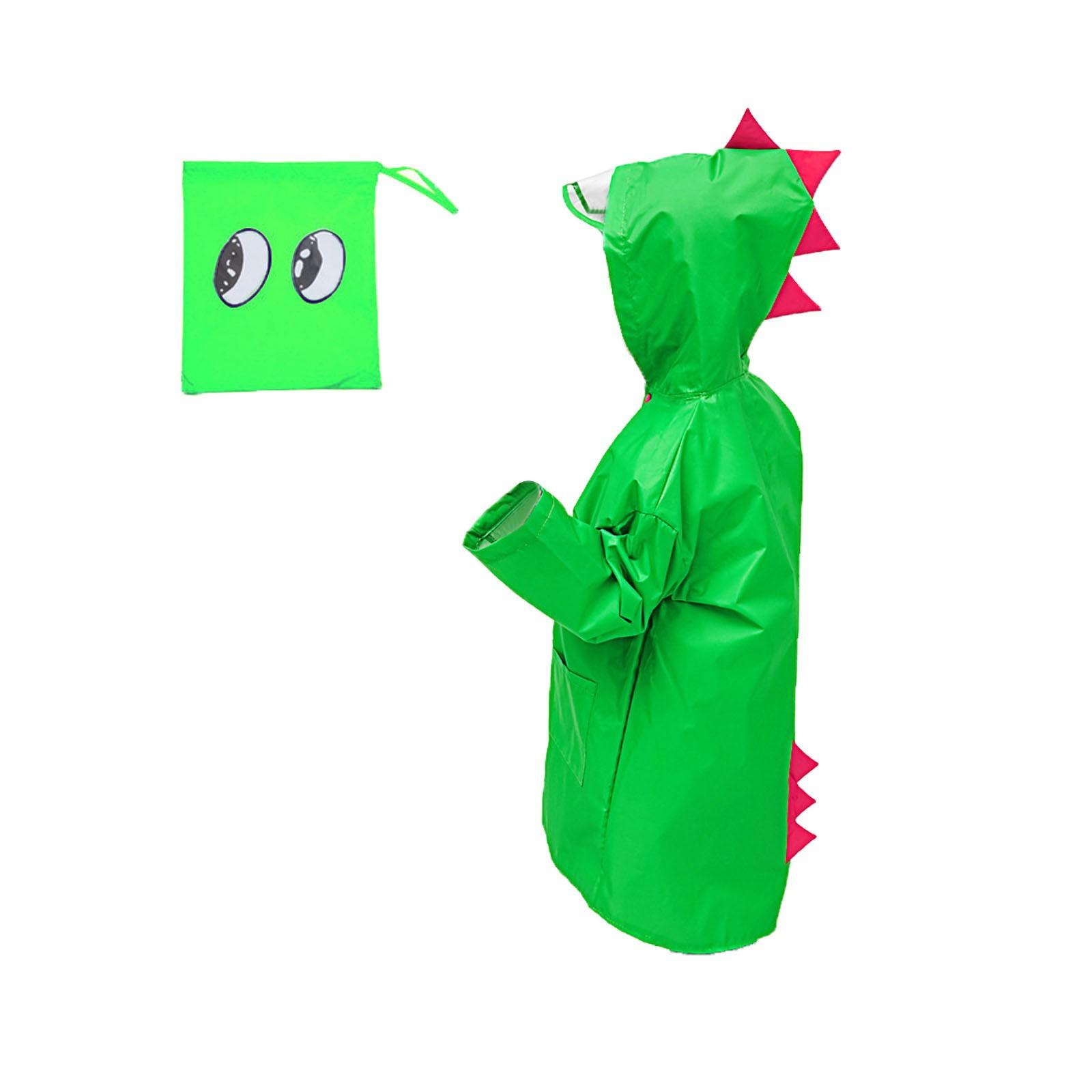 

Плащи весной и осенью, детские пончо, мультяшные динозавры от 2 до 6 лет. S зелёный