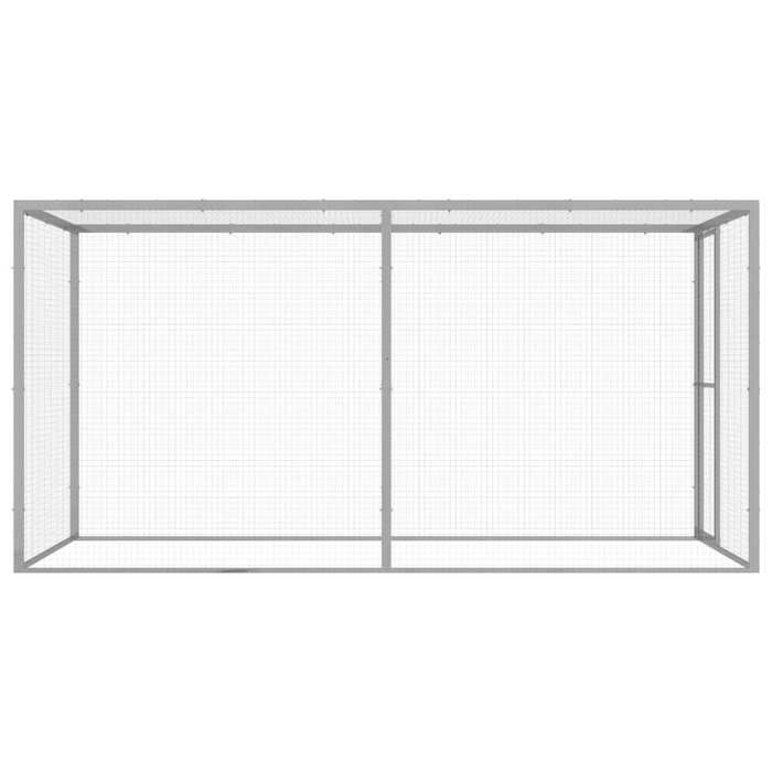 Cage pour chat - vidaXL - 3x1,5x1,5 m - Acier galvanisé - Extérieur - Montage facile