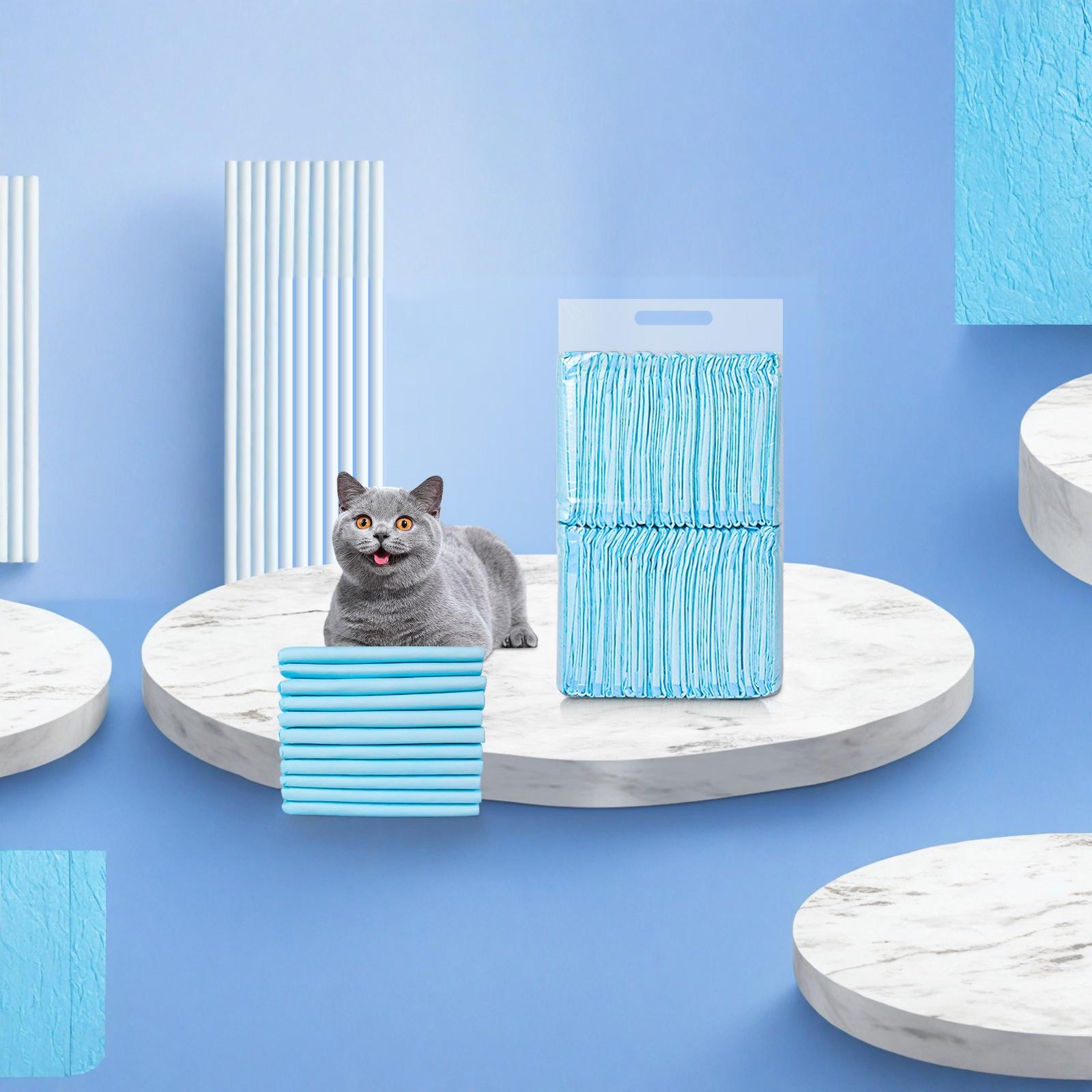 

Disposable Pet Training Pads Ultra Absorbent Thickened Odor Control Dog Pee Pads one size синий