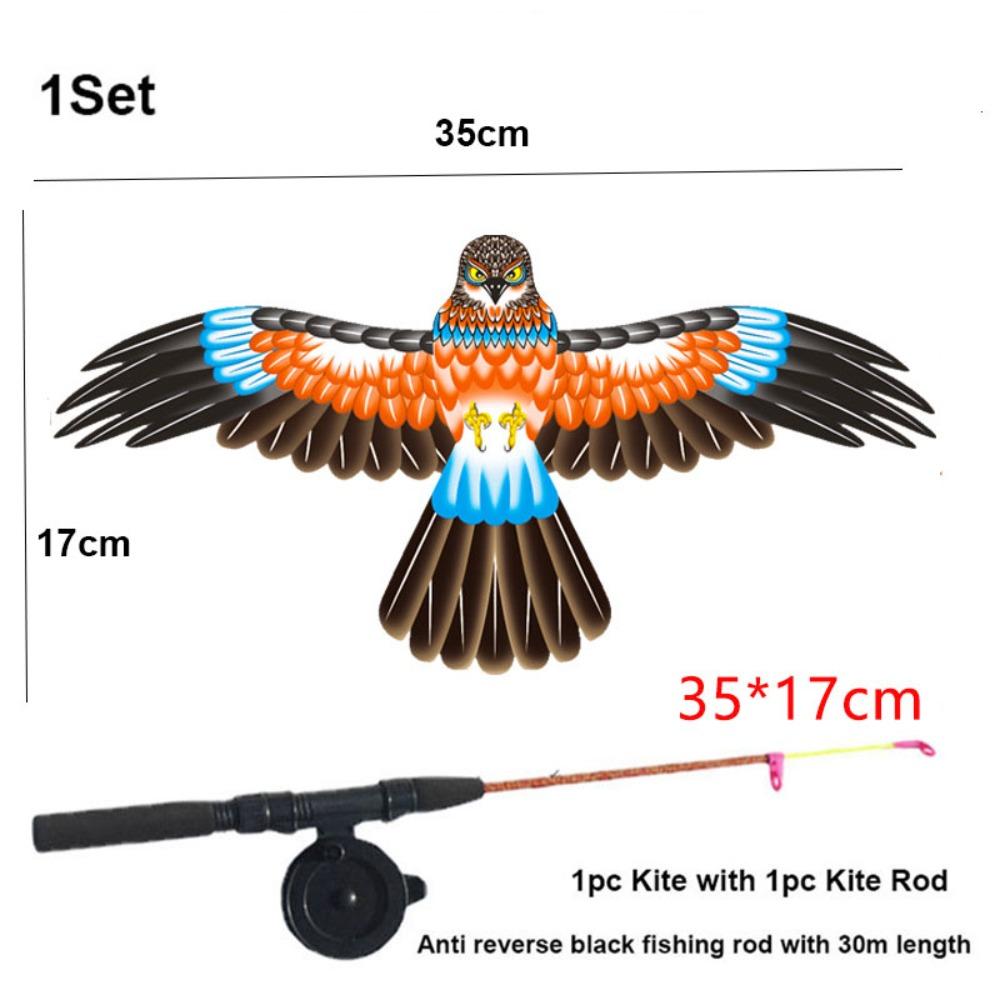 DIY Toy Large Eagle Kites with 30 Meter Kite Line Flying Bird Kites Garden Outdoor Sports