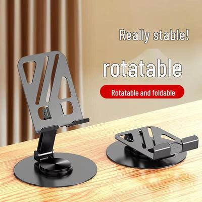 All-Metal 360° Rotating Foldable Phone & Tablet Holder for Live Streaming