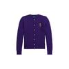 Polo Einfarbiger Pullover mit Bärenmuster Rundhalsausschnitt Lange Ärmel Kinderpullover Luxuriös-Lila CWPOSWEG6820480-500
