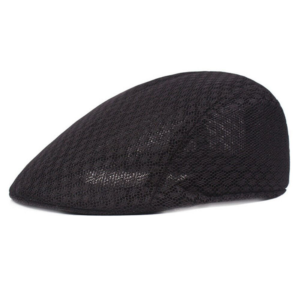 Fashion Mesh Newsboy Style Breathable Sun Hat Peaked Cap Beret Hat