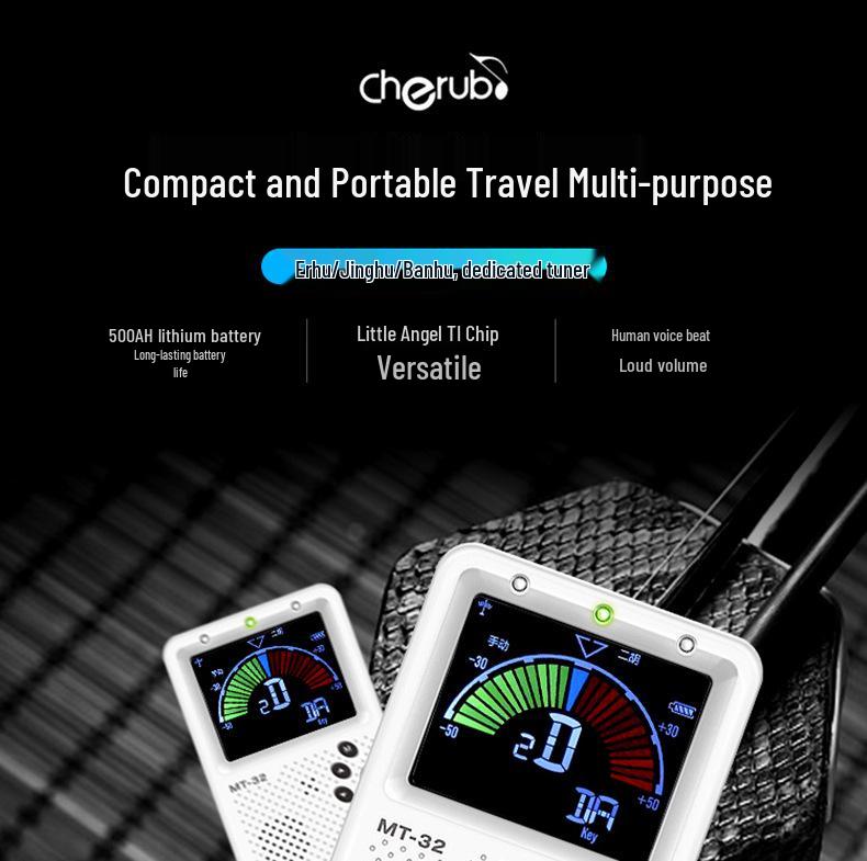 Little Angel Guzheng & Erhu Tuner - Dedicated Pitch Tuner for Pipa & Guzheng Instruments.