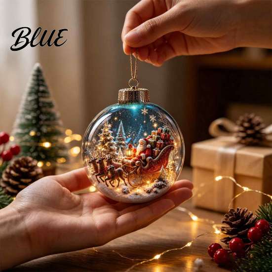 Reindeer And Gingerbread House Decor Glowing Christmas Ornament with Lanyard Unique Styles Miniature Glass Pendant LED Santa Claus Snowman Nutcracker
