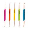 5 Pcs Crochet Needle with Soft Handle Double Head Crochet Hook Set Knitting Needle for Knitting