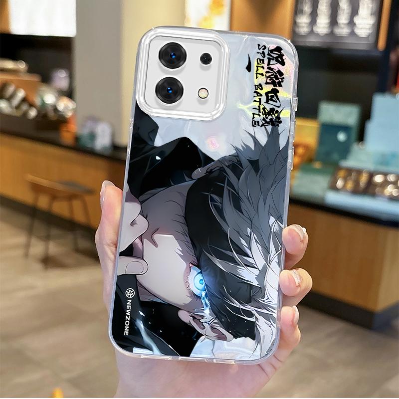 

Чехол для телефона Jujutsu Kaisen Сатору Годжо Аниме Градиентный для Redmi Note13 12 11 10 9 ProPlus 13C 12C 10C 9C A2 A1 Жесткий Нескользящий Чехол Redmi Note12 ProPlus